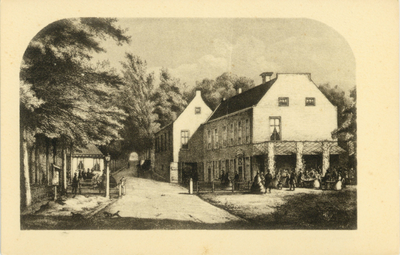 7254 Gezicht op het logement en posthuis Groeneveld (Amsterdamsestraatweg 42) te Baarn uit het ...